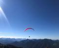 Bild: Katrin Requadt/dpa/Symbolbild
Ein Gleitschirmflieger vor dem Alpenpanorama.