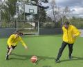 Bild: Krones
Die Bronzemedaillengewinner im Basketball bei den Special Olympic Games 2023 in Berlin, Sandro Lobenhofer und Josef Dobmeier, demonstrierten auf dem neuen Multifunktionsfeld ihr Können.