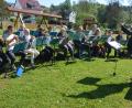 Bild: jr
Der Stiftland-Posaunenchor unter der Leitung von Bezirkskantor Michael Grünwald umrahmte den Freiluftgottesdienst an Christi Himmelfahrt in Königshütte.