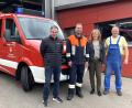 Bild: no
Bei der offiziellen Spendenübergabe: (von links) Thomas Häussler, Thomas Kölbel, Bürgermeisterin Brigitte Bachmann und Firmeninhaber Helmut Polster.