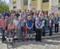 Bild: Elfriede Schwarzmeier/exb
Auch für ein Gruppenbild hatte die Pilgergruppe Zeit und Gelegenheit.