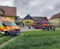 Archivbild: bl
Die Feuerwehren unter Einsatzleitung des Diendorfer Kommandanten Rudolf Scharf bekämpften den Brand am Freitag von zwei Seiten.
