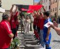 Bild: Armin Goschler/exb
Marlene Braun und Michael Gleissner gaben sich am Samstag im altehrwürdigen Saal im "Alten Rathaus" in Weiden das Ja-Wort.