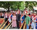 Bild: Markus Werner/exb
Die Großkonreuther Alphornbläser trafen beim Auftritt auf dem Münchner Stadtgründungsfest auch mit Oberbürgermeister Dieter Reiter (Mitte) zusammen.