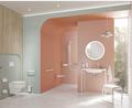 Bild: Hewi/dpa
Ob am WC, in der Dusche oder am Waschplatz: Funktionale Accessoires gibt es auch passend zum Design des Bades.