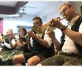 Bild: wro
Musikalisch umrahmt wurde der Festkommers zum 150. Jubiläum der Blaskapelle Falkenberg von den Aktiven des Jubelvereins.