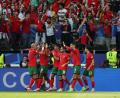 Bild: Friso Gentsch/dpa
Zweites Spiel, zweiter Sieg: Portugal setzte sich deutlich gegen die Türkei durch.