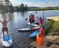 Bild: jua
Das Jubiläumsfest des Paddelclubs Nabburg wird begleitet von Wettbewerben auf der Naab – so zum Beispiel im Stand-up-Paddling. Dabei steht der Spaß im Vordergrund.