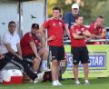Archivbild: A. Schwarzmeier
Benjamin Urban, Trainer des SC Luhe-Wildenau (links).