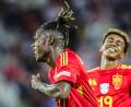 Bild: Rolf Vennenbernd/dpa
Spaniens Nico Williams (links) und Lamine Yamal werden auch gegen Deutschland den Unterschied machen.