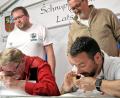 Bild: R. Kreuzer
Vorsitzender Markus Pschierer vom SC Latsch (rechts) gibt alles.