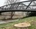 Bild: Petra Hartl
17,64 Meter misst der stählerne Basteisteg in Amberg. Rund 30 Jahre nach seiner Errichtung muss er schon wieder umfangreich saniert werden.