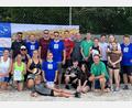 Bild: gau
Vier Mannschaften beteiligen sich am Turnier um den Riedener Beach-Volleyballcup hier bei der Siegerehrung.