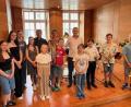 Bild: Kathrin Hennig
Das Bild zeigt die Blechbläser- und Klavierklasse der Franz-Grothe-Musikschule Weiden beim Vortragsabend.