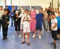 Bild: Peter Ringeisen
Der Rattenfänger von Hameln (Mitte) erlöst mit seinem Spiel die Stadt von der Rattenplage: Engagiertes Schultheater der Klasse 6a der Dreifaltigkeits-Mittelschule (Probenfoto - für die Aufführung werden Kostüme verwendet).