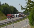 Bild: dob
Nach einem Unfall mit einem Lkw war die A6 bei Vohenstrauß gesperrt.