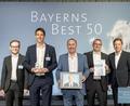 Bild: FOTOSTUDIO SX HEUSER
Prokurist von Puzzle You, Johannes Panzer, Geschäftsführer Franz Trescher, Wirtschaftsminister Hubert Aiwanger, zweiter Geschäftsführer von Puzzle You Christian Schramek und Leiter des Jurorenteams von Baker & Tilly, Thomas Edenhofer bei der Preisverleihung der "Bayerns Best 50".