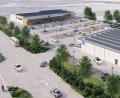 Grafik: W.S. Gewerbebau GmbH aus Uhlstädt-Kirchhasel
So soll das neue Versorgungszentrum an der Marktredwitzer Straße in Waldershof aussehen.