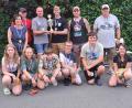 Bild: Lothar Ziegler/exb
Zur Siegerehrung waren (stehend von links) Kerstin Caudle, Thomas Schneider, Johannes Kraus, Shawn Hoose, Danny Gennaro, Dave Caudle, (kniend von links) Hannah Kraus, Laura Seebauer, Brannon Seifert, Timo Bayer, Valentin Dötsch und Tamina Bayer aufgerufen.