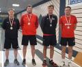 Bild: Uwe Rupprecht/exb
Zwei Medaillenränge gab es bei den Männern für den Spielkreis Amberg (von links): Dominik Scharf, Robert Rösch, Christopher Hiltl, Tobias Klingl.