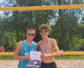 Bild:  Katharina Pietrzynski/exb
Bayerische Meister der U15 im Beachvolleyball: Bruno Pietrzynski (VC Amberg/links) und Niklas Kittsteiner (TB ASV Regenstauf/rechts).