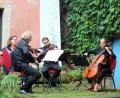 Bild: stg
Gestartet ist das Konzert noch unter freiem Himmel, wenig später zogen das Ensemble und das Publikum in die Pfarrkirche um