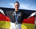 Bild: Jan Woitas/dpa
Silber bei den Olympischen Spielen: Esther Henseleit gelang ein historischer Coup.