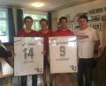 Bild: cnr
Der SV Sorghof verabschiedet drei langjährige Spieler (von links): Andreas Meyer, Johannes Zinnbauer, Udo Hagerer und Oliver Berger.