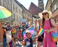 Bild: Petra Hartl
Seifenblasen durften beim Christopher Street Day in Amberg nicht fehlen.