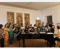 Bild: Deutsche SchülerAkademie 
Die Teilnehmer der Schülerakademie proben schon fleißig für ihr Konzert in der Paulanerkirche.