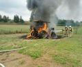 Bild: Polizeiinspektion Münchberg
Bei Münchberg stand ein Traktor in Flammen.