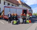 Bild: Gemeinde Plößberg/exb
Die Feuerwehren Schönficht, Wildenau und Plößberg erhielten weitere Ausstattung für den Kampf gegen Wald- und Flächenbrände für insgesamt 9160 Euro. Im Bild (von links) Bürgermeister Lothar Müller mit den Kommandanten der Wehren Schönficht, Plößberg und Wildenau.