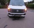 Bild: Polizei Sulzbach-Rosenberg
Der VW-Crafter war nach dem Unfall nicht mehr fahrbereit; die Zustellung der geladenen Pakete verzögerte sich.