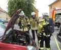 Bild: Wolfgang Steinbacher
In der Moritzstraße in Amberg ist im Motorraum eines Renaults Feuer ausgebrochen.