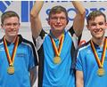 Bild: Beer/privat
Die Deutschen Mannschaftsmeister der SSG Stiftland in der Disziplin Luftgewehr Junioren: (von links) Luka Preisinger (Burgschützen Flossenbürg), Florian Beer (Linda Mähring) und Raffael Scharnagl (Ringelstein Ottengrün).