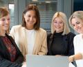 Bild: Marina Gube
Anna Grüner, Danijela Vrankovic, Theresa Schoba und Marleen Bauer (von links) - immer mit vollem Einsatz für das Team.