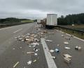 Bild: Verkehrspolizei Amberg
Unfall auf der A 6 bei Schmidgaden.