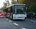 Bild: jr
Ein Skoda fuhr in einen Schulbus, es gab glücklicherweise nur Leichtverletzte.