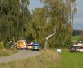Bild: dob
In Fiedlbühl bei Vohenstrauß ereignete sich am Montag ein Verkehrsunfall.