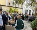 Bild: tja
Auch die Oberviechtacher Stadtkapelle kommt, um ihrem Mitglied Georg Köppl zum 70. zu gratulieren.