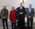 Bild: rha
Die evangelischen Gnadenkirche in Axtheid ist vor 65 Jahren geweiht worden. Daran wird in einer Feierstunde erinnert. Zur Gestaltung tragen bei (von links): Norbert Piehl, Dorothee Schulze Zumhülsen, Pfarrer Matthias Weih und Ulrich Felder.
