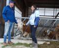 Bild: cvl
Matthias Zahn und Elisabeth Waldeck am Jungrinderstall. Beide sind sich einig: „Es hat sich in den zehn Jahren seit Gründung der Ökomodellregion Steinwald wirklich was getan, es ist was vorwärtsgegangen.“