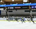 Bild: SignaLight
In der Schlussphase der Partie des ERSC Amberg gegen Schongau war die Tribüne hinter den Spielerbänken leer. Die Schiedsrichter hatten die Räumung veranlasst.