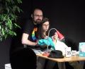 Bild: Florian  Wein/exb
Max Hegner und Theresa Weidhas stellen Geschichten mit dem Sams dar.