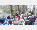 Bild: mfh
Zusammen mit 38 Kindern der Grundschule Neukirchen und zahlreichen Gästen aus Politik, Wirtschaft und Naturschutz eröffneten Bürgermeister Peter Achatzi und Naturparkrangerin Dr. Melanie Chisté (beide im Hintergrund) den Walderlebnispfad im Eiselbachtal.