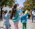 Bild: Marcus Rebmann
Im "Fliegenden Klassenzimmer" können Kinder ihre Kreativität zum Thema Luft freien Lauf lassen.