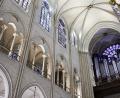 Bild: Stephane de Sakutin/dpa
Beim Wiederaufbau der Kathedrale Notre-Dame in Paris ist bei der Restaurierung der Fenster auch Glas aus Waldsassen verwendet worden, zu einem "guten Teil", wie Lamberts-Geschäftsführer Christian Baierl erklärt.