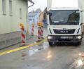 Bild: amö
Zwei Wochen ist die Engstellensimulation in der Bahnhofstraße gelaufen, um zu sehen, wie der Verkehr damit klar kommt.