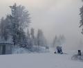 Bild: Stefan Schnurrer/exb 
Auf der Silberhütte sind jetzt die Schneekanonen in Betrieb.