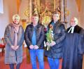 Bild: hdk
Verabschiedung mit (von links) Vertrauensfrau Karin Hiltel, Rudi und Andrea Hagerer sowie Pfarrer Matthias Ahnert.
